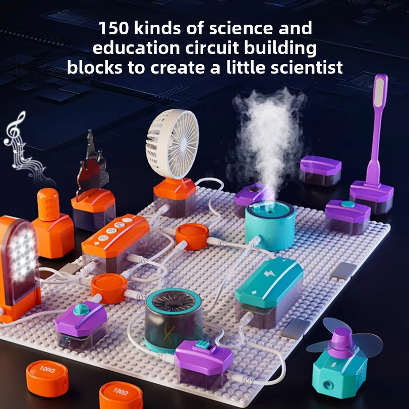 Science Nature - 회로 실험 빌딩 블록 장난감 조립