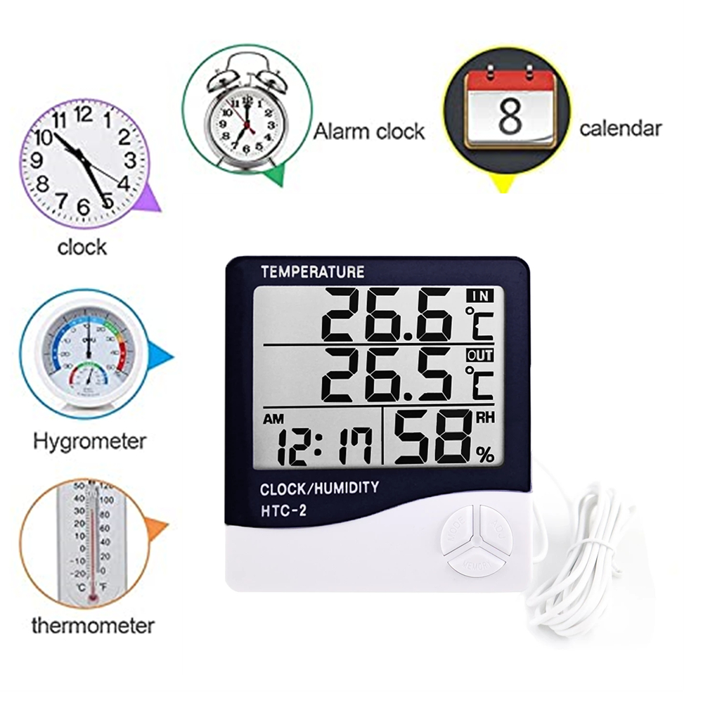 HTC-1 HTC-2 LCD 전자 디지털 온습도계 실내 - Weather Station Indoor 리뷰 및 가격