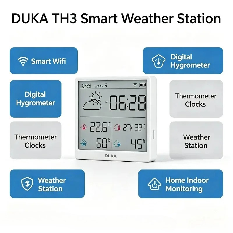 DUKA ATuMan Wi-Fi 스마트 온도 및 습도  - Weather Station Indoor 리뷰 및 가격