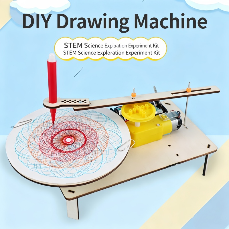 1-3Pcs DIY 나무 전기 플로터 드로잉 로봇 장난 - Science Nature 리뷰 및 가격