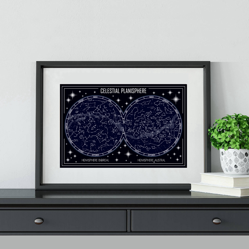 천체 Planisphere 지도 캔버스 포스터 인쇄 기 - Star Map Poster 리뷰 및 가격